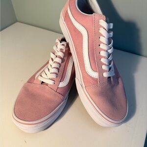 Vans Pink Suede Old Skool Low-Top Sneakers - Women